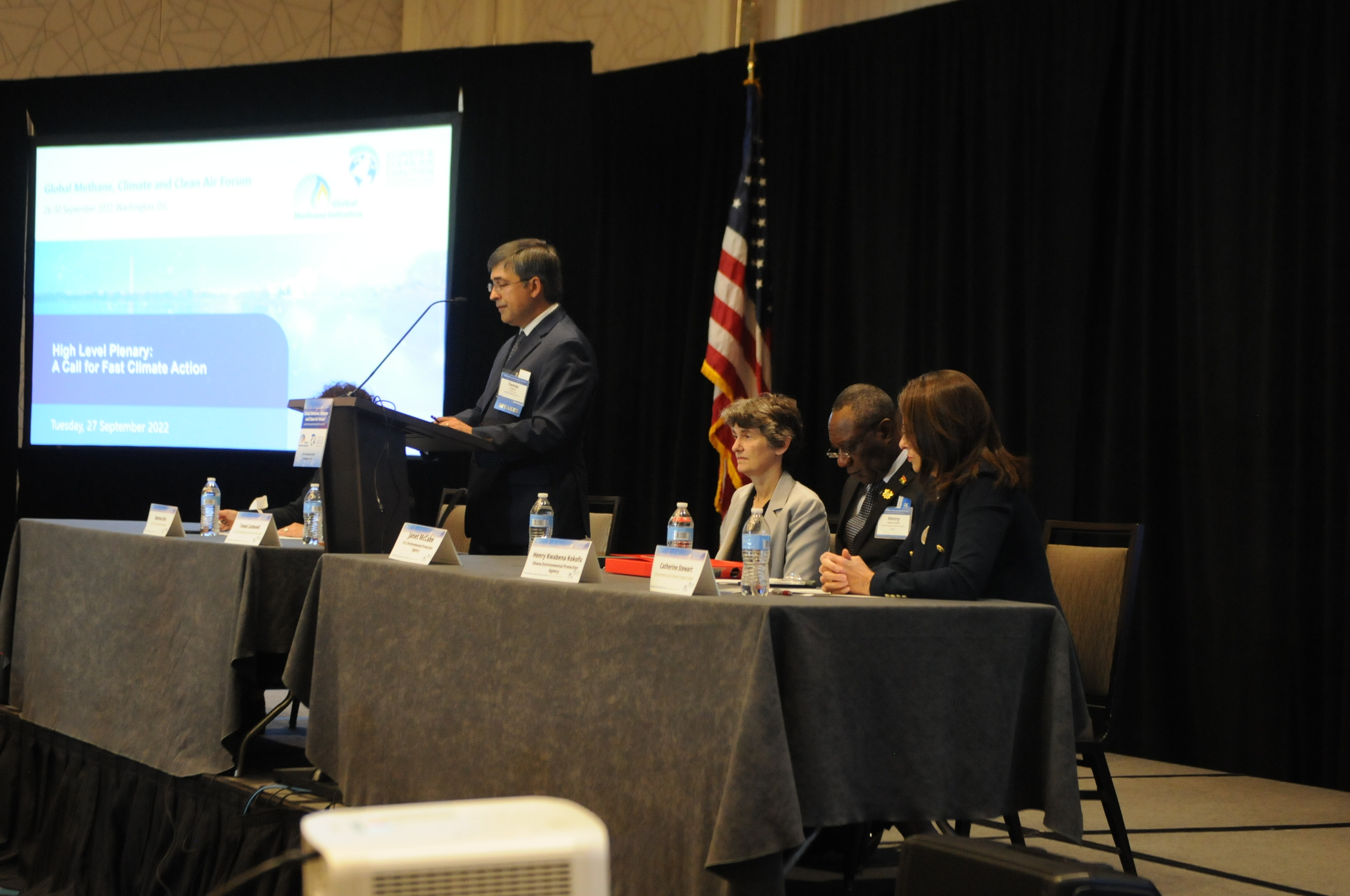 GMI Chair Tomás Carbonell's presentation during the plenary session at the 2022 Global Methane Forum in Washington, D.C., United States. <br><span class='small text-muted'>(2022, United States)</span>